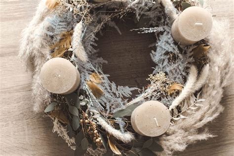 Diy Adventskranz Mit Trockenblumen Bonbont Te