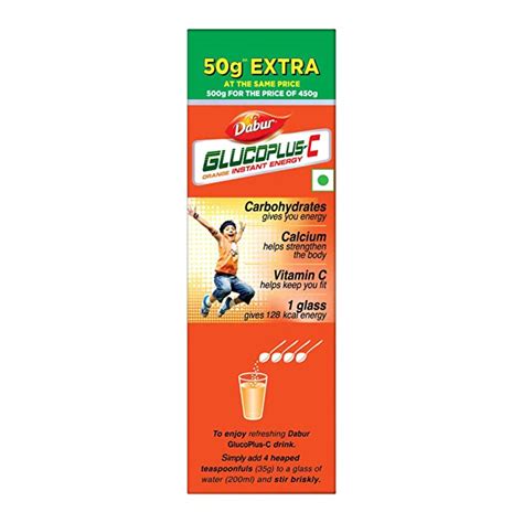 Dabur Glucoplus C Instant Energy Orange Flavour Powder Gm Refill