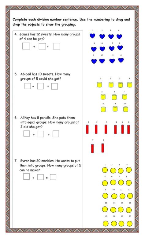 Division Live Worksheet