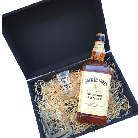 Kit Whisky Jack Daniels Mel Honey 1l 2 Copos Caixa De Mdf Shopee