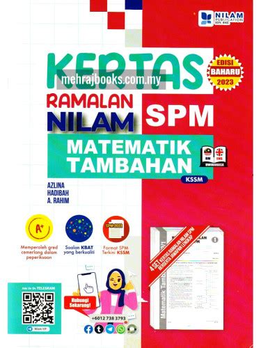 Kertas Ramalan Nilam Spm Matematik Tambahan Kssm Dwibahasa