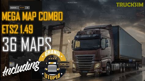 Mega Map Combo ETS2 1 49 36 Maps Grand Utopia Promods ROEX Road