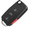 Amazon KEMANI Uncut 4 Buttons Flip Remote Entry Key Fob Case Shell