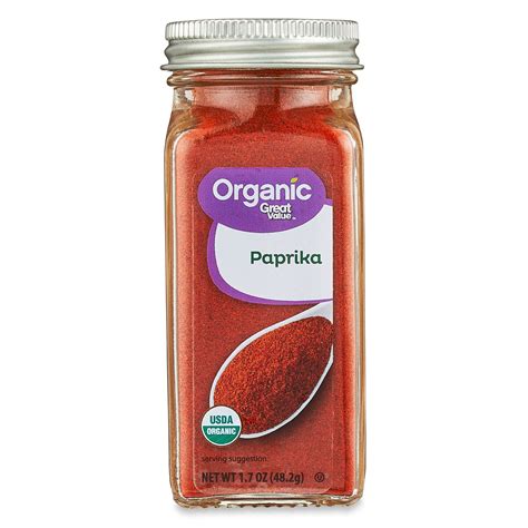 4 Pack Great Value Organic Paprika 17 Oz Bottle