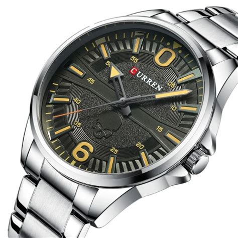 Ripley Reloj Curren Hombre An Logo Kred Original Plateado Acero