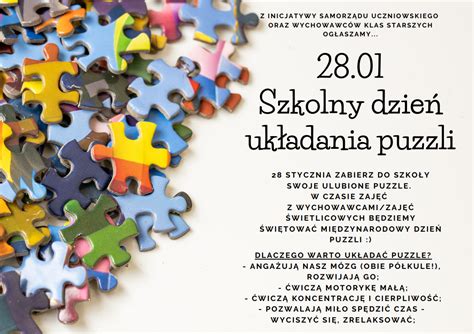 Szkolny Dzie Uk Adania Puzzli Szko A Podstawowa Nr