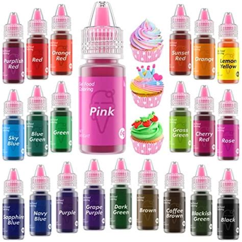 Gel Food Coloring Set - 22 Concentrated Assorted Edible Colors ...