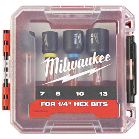 Zestaw Nasadek Magnetycznych 1 4 HEX Milwaukee 4932492445 Dlalakierni