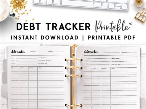 Free Printable Debt Tracker Printable