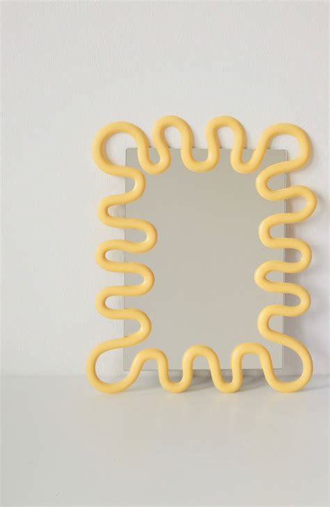 Squiggle Mirror Frame Wavy Blob READY Toshipdanish Pastel Etsy UK