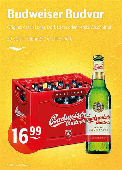 Budweiser Budvar Original Czech Lager, Dark Lager oder Nealko ...