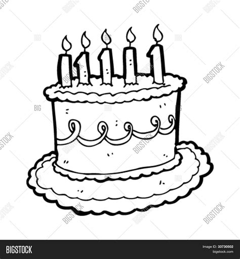 Cartoon Birthday Cake Vector & Photo (Free Trial) | Bigstock