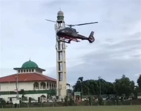 Viral Helikopter Mendarat Di Lapangan Hawai Depok Ini Penjelasannya