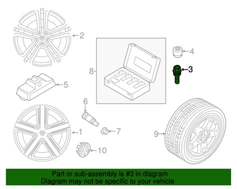2015-2017 Volkswagen Touareg Wheel Bolt WHT-001-964-A | vwpartscenter