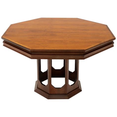 Mid Century Modern Walnut Hexagon Dining Table For Sale At 1stdibs