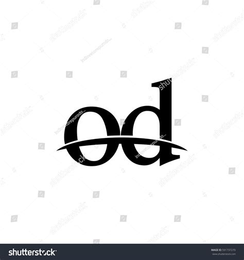 Lowercase Od Black Logo Royalty Free Stock Vector 591737270