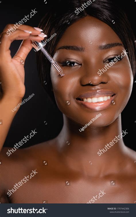 Portrait African American Naked Woman Applying Stock Photo Shutterstock