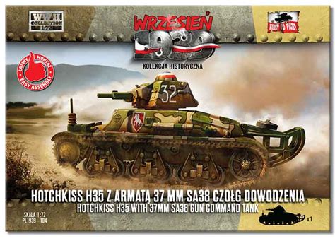 Wwii Hotchkiss H35 Command Tank W37mm Sa38 Gun 172 First To Fight Models