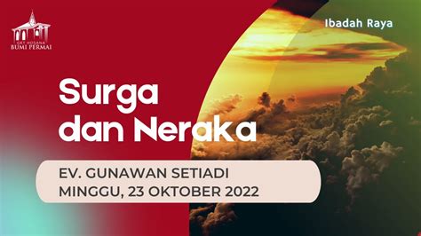 Ibadah Raya Minggu 23 Oktober 2022 GKT Hosana Bumi Permai YouTube