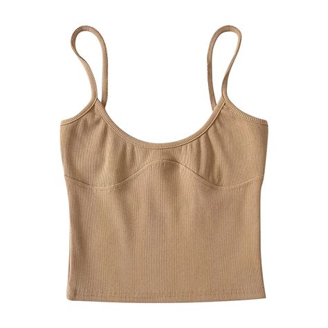 Posijego Camisole Tank Top For Women Square Neck Sleeveless Crop Tank