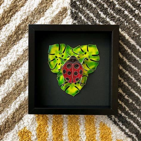 Ladybug Quilling Art Unique Birthday Gift Ladybug Art And Etsy