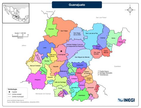 Mapa Del Estado De Guanajuato