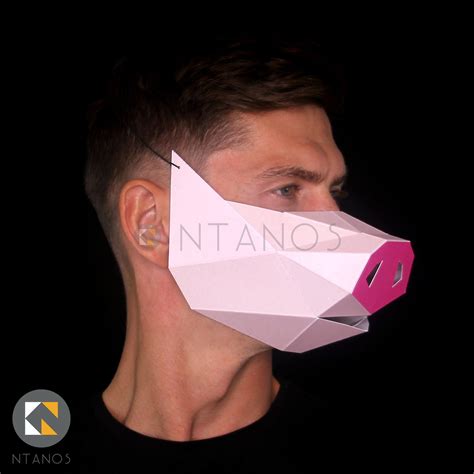 Pig Snout Half Mask Papercraft Mask Templates By Ntanos