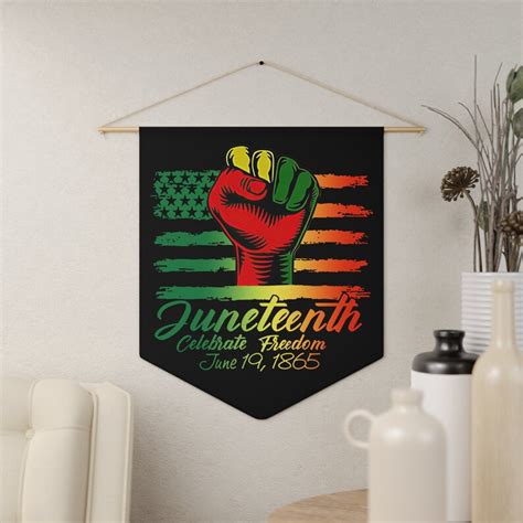 Juneteenth Flag Juneteenth Pennant Free Ish Since 1865 Etsy