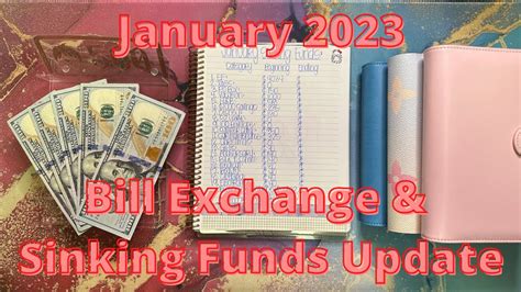 Bill Exchange Sinking Funds Update January 2023 Debt Free Savings