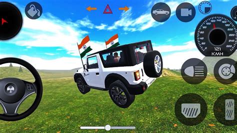 Dollar Song Modified Mahindra White Thar Indian Cars Simulator D