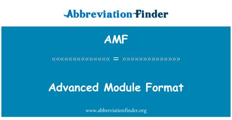amf stands  advanced module format abbreviation finder