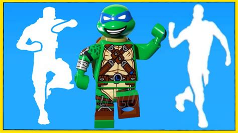 FORTNITE LEGO LEONARDO WITH ALL EMOTES AND DANCES EVER MADE YouTube