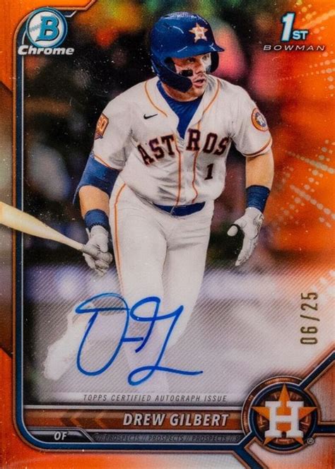 Drew Gilbert 2022 Bowman Draft CDA DG Chrome DP Auto Orange