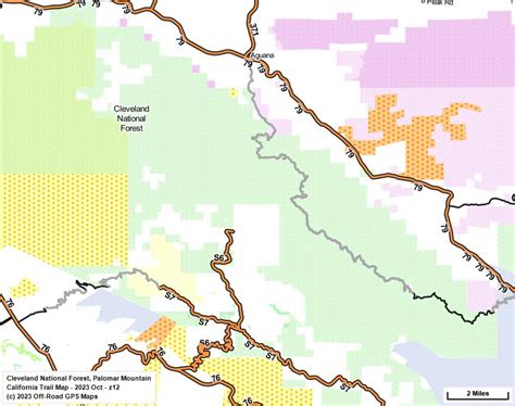 Cleveland NF, Palomar - California Trail Map