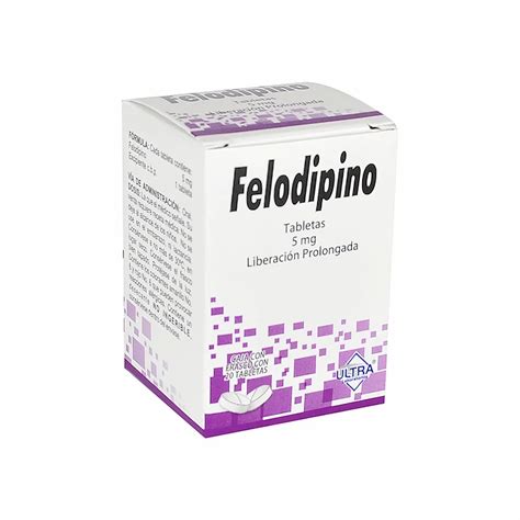 Felodipino Mg Liberaci N Prolongada Caja Con Frasco Con Tabletas