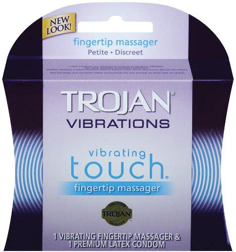 Trojan Vibrations Vibrating Touch Fingertip Massager And 1 Premium Latex Condom Trojan