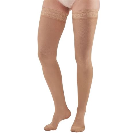 Ames Walker Aw Style 263 Microfiber Opaque 20 30 Mmhg Firm Compression Closed Toe Thigh High