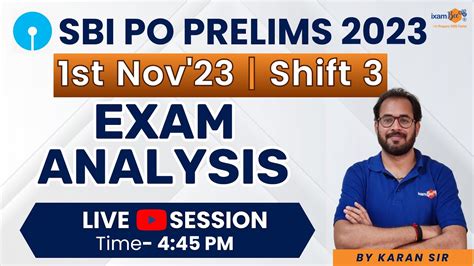 Sbi Po Prelims 2023 Sbi Po Prelims Exam Analysis 2023nov 1 Shift 3