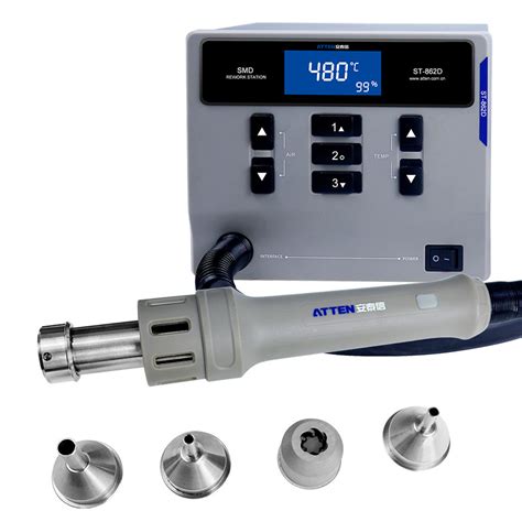 ATTEN ST D Lead Free Hot Air Gun Rework Station W Intelligent Digital Display Soldering