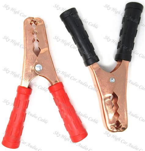 8 GA Copper Battery Clamps Pair