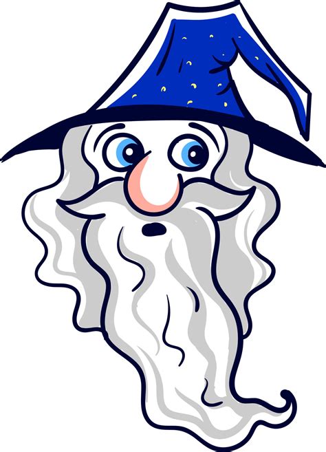 Scared wizard, illustration, vector on white background 13842528 Vector ...