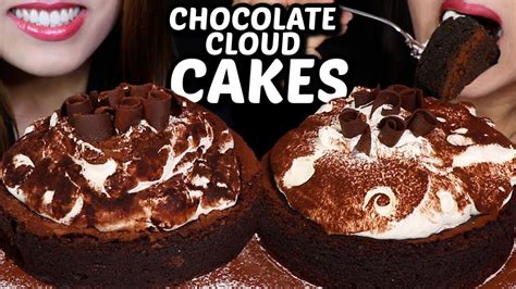 ASMR CHOCOLATE TRUFFLE CLOUD CAKES CHOCOLATE CRUNCH ICE CREAM BARS