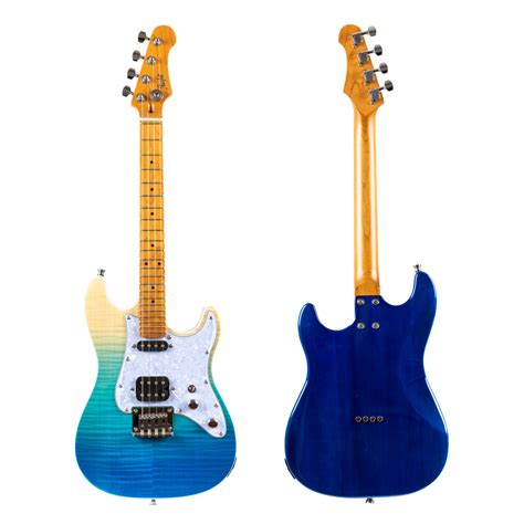 Flight Pathfinder Solid Body Transparent Blue Electric Ukulele – Flight ...