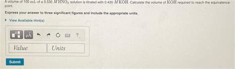 Solved A Volume Of 100 ML Of 1 00MHCl Solution Is Titrated Chegg