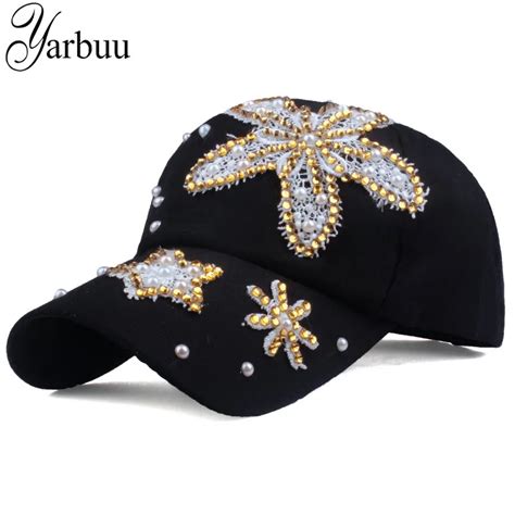 Yarbuu Brand Cap Flower Baseball Caps For Women New Fashion High