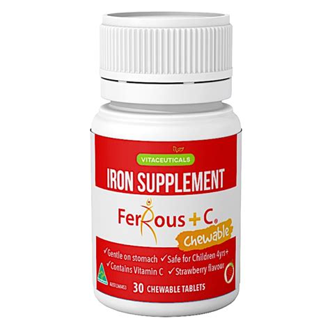 Ferrous + C Iron Supplement 30 Chewable Tablets – Discount Chemist