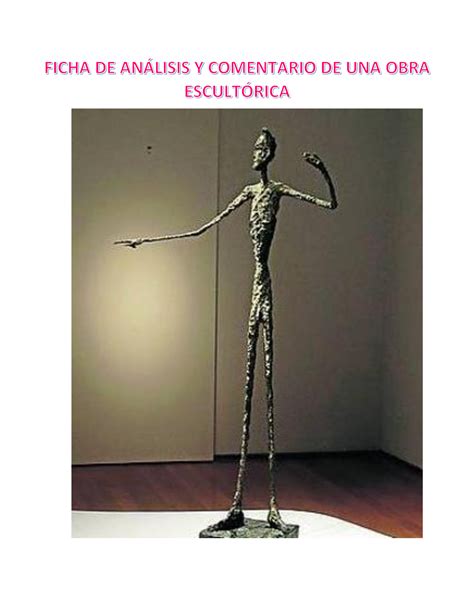 Ficha Escultura de arte del 3er ciclo FICHA DE ANÁLISIS Y COMENTARIO