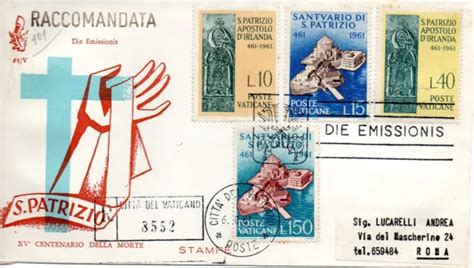 VATICANO 1961 FDC Venetia Club San Patrizio Racc 2 Scelta EUR 3 20