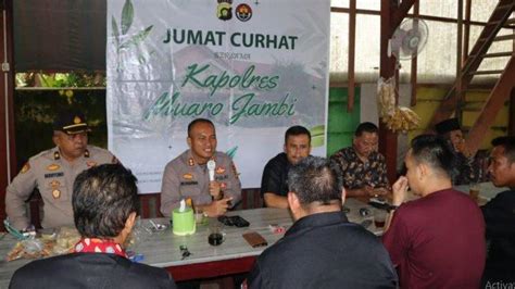 Jumat Curhat Kapolres Muaro Jambi Dengarkan Curhat Warga Bukit Baling