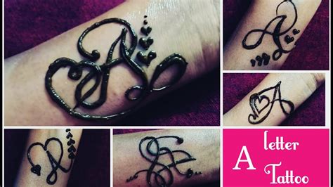 Diy Hennamehndi Tattootattoo Designbeautiful A Letter Mehndi Tattoo